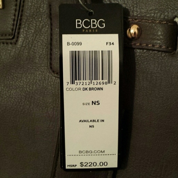 BCBG Paris Chic Bag Dk Brown Purse - Picture 2 of 3